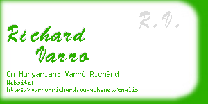 richard varro business card