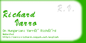 richard varro business card